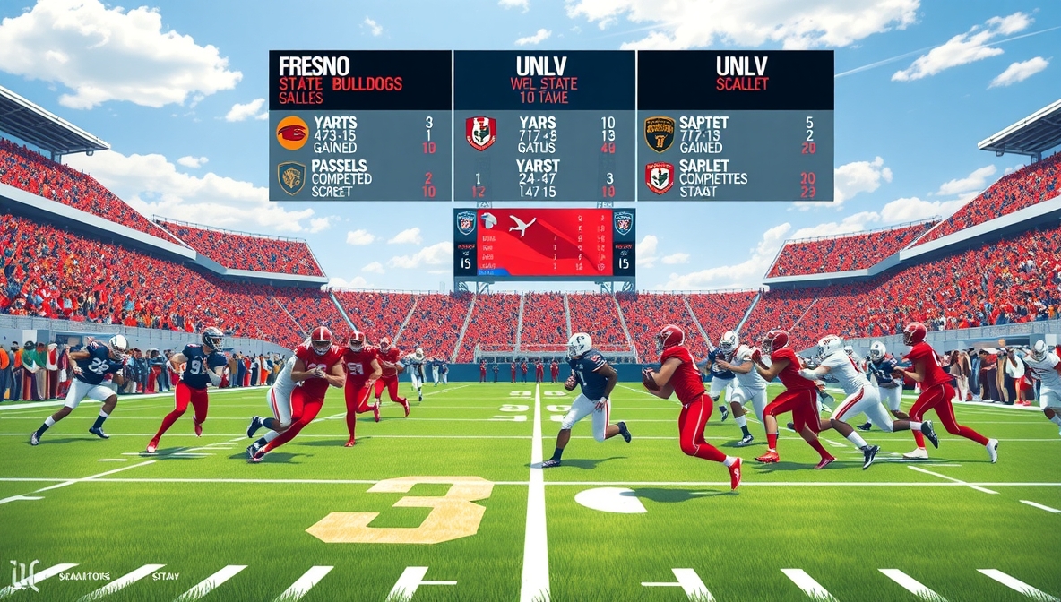 Fresno State Bulldogs Football vs UNLV Football Match Player Stats