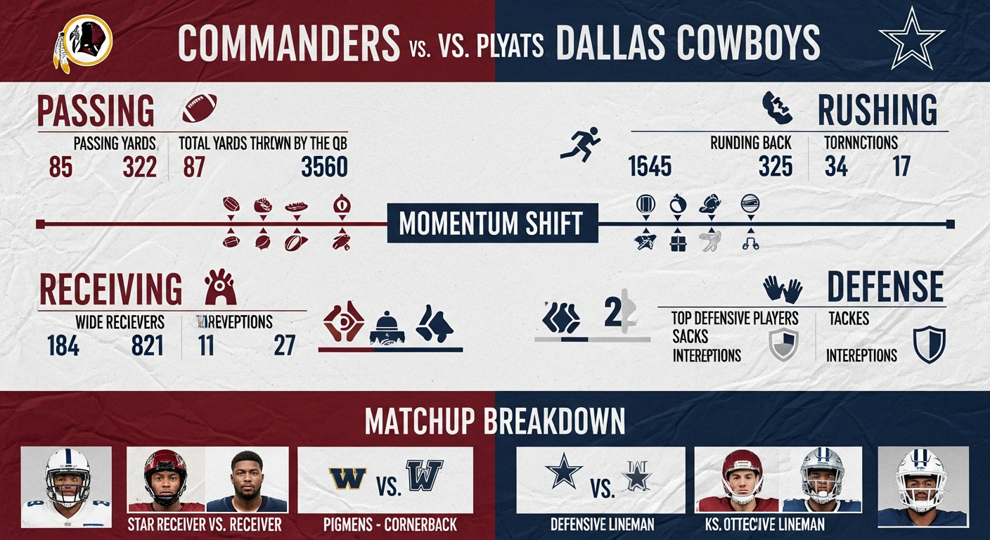 Washington Commanders vs Dallas Cowboys Match Player Stats